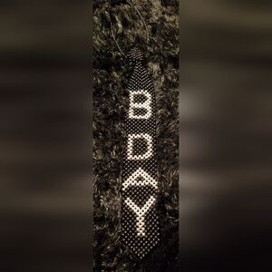 Beaded BDAY Tie